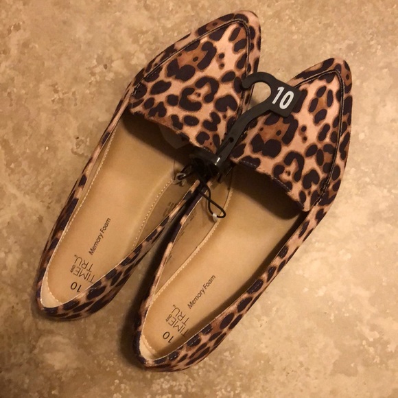 Time and Tru Shoes - Time and Tru leopard print flats size 10 NWT